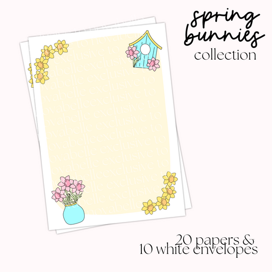 Spring Bunnies Writing Set