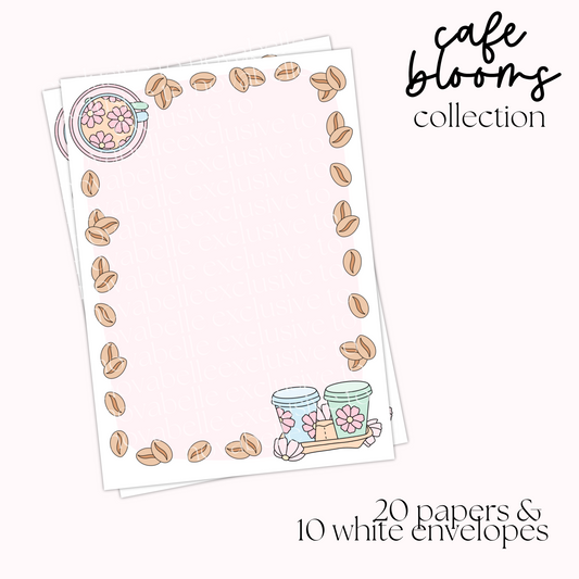 Cafe Blooms Writing Set