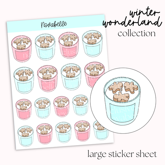 Gingerbread Candles Sticker Sheet