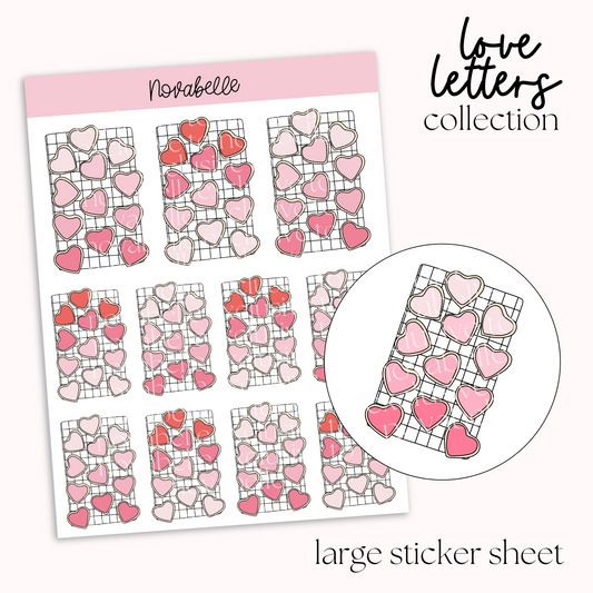 Heart Cookies Sticker Sheet
