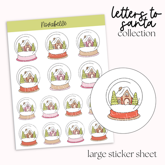 Snow Globes Sticker Sheet