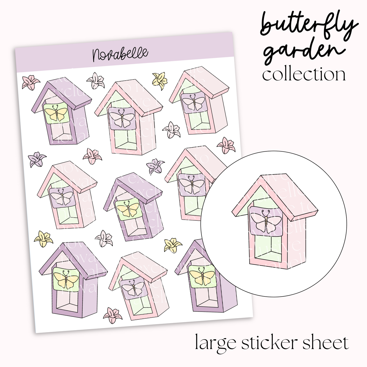 Butterfly House Sticker Sheet