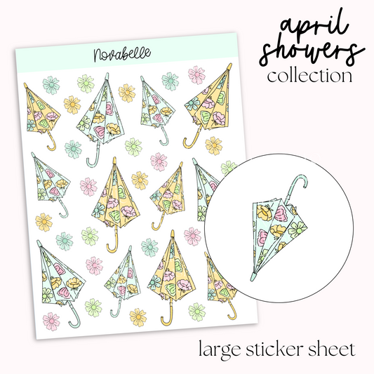 Umbrellas Sticker Sheet