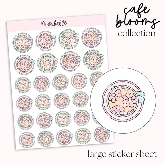 Floral Coffee Sticker Sheet
