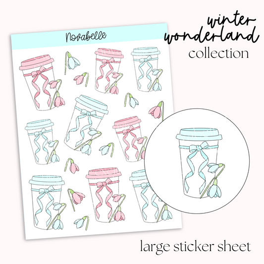 Coffee Cups Sticker Sheet