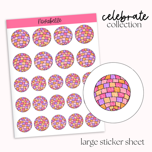 Disco Balls Sticker Sheet