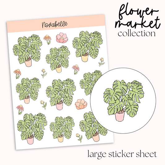 Monstera Sticker Sheet