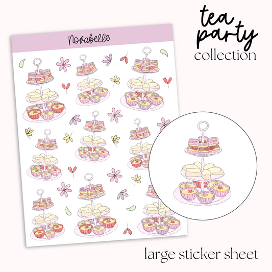 Afternoon Tea Stands Sticker Sheet