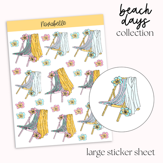 Deck Chairs Sticker Sheet