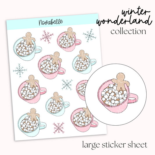 Gingerbread Candles Sticker Sheet