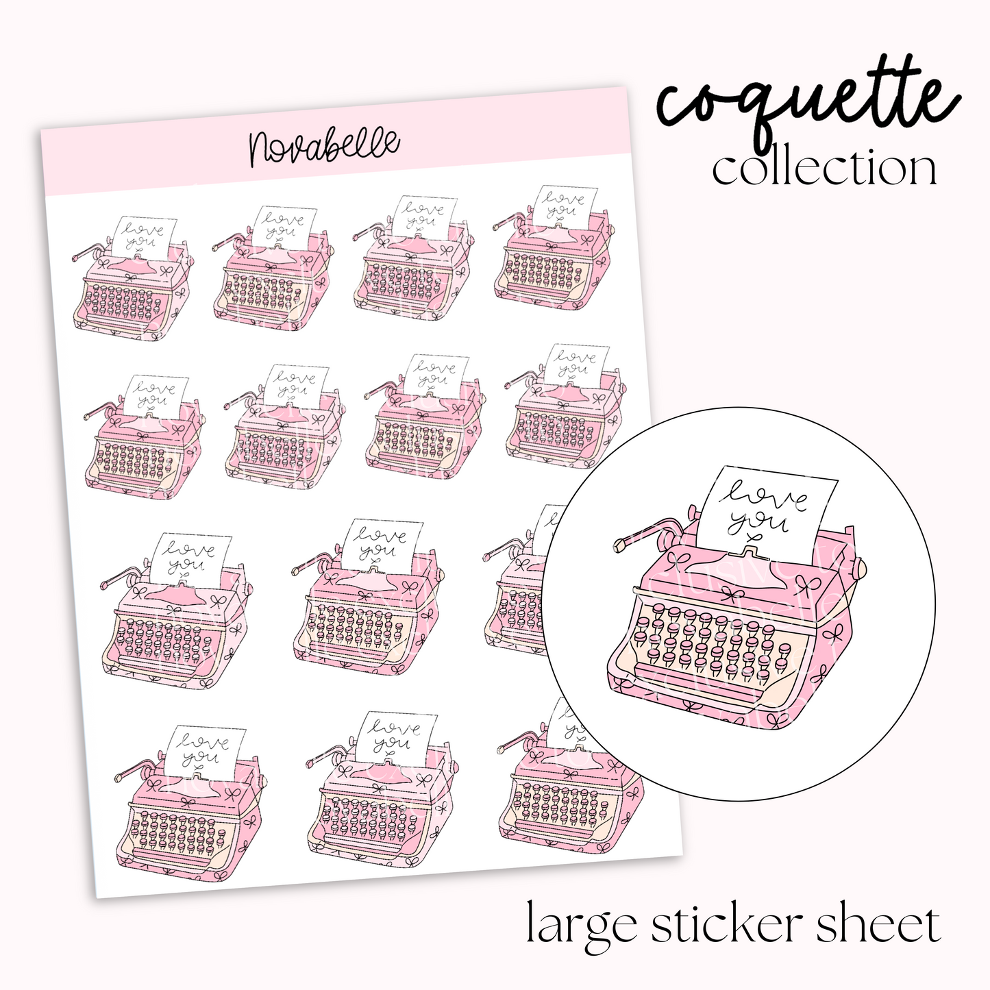 Typewriter Sticker Sheet