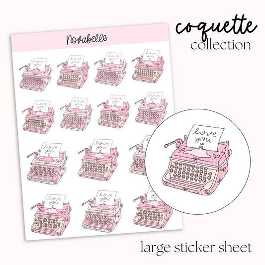 Typewriter Sticker Sheet