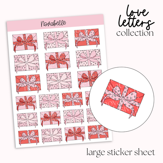Love Letters Envelopes Sticker Sheet