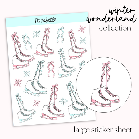 Ice Skates Sticker Sheet