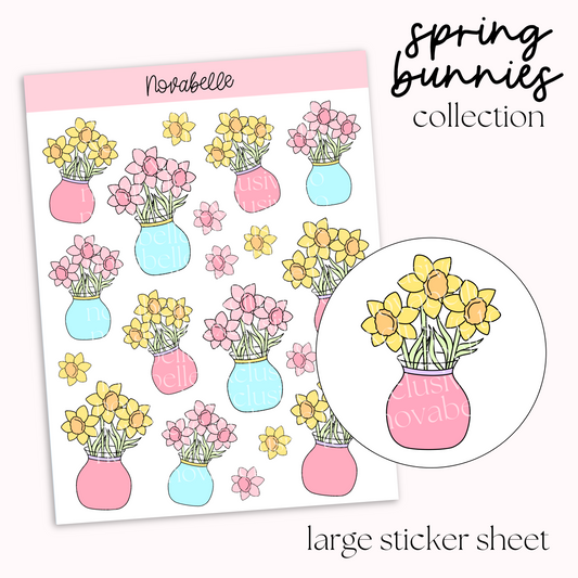 Daffodil Vase Sticker Sheet
