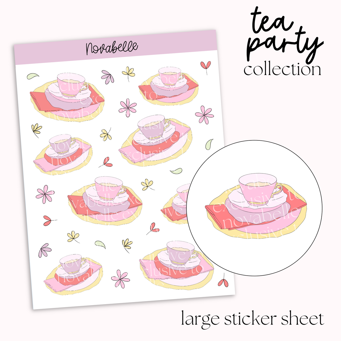Tea Party Stack Sticker Sheet