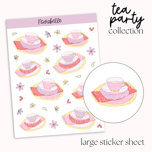 Tea Party Stack Sticker Sheet