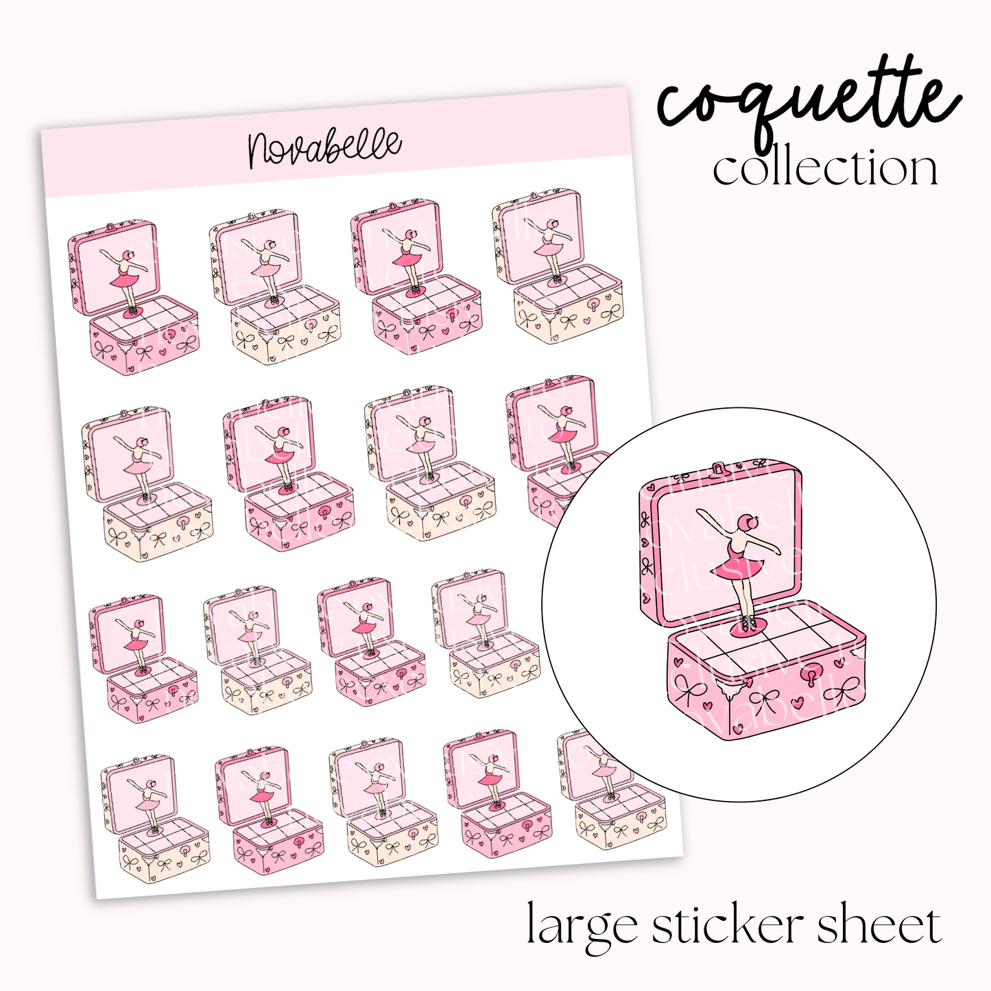 Jewellery Box Sticker Sheet