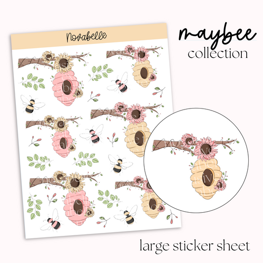 Bee Hive Branch Sticker Sheet