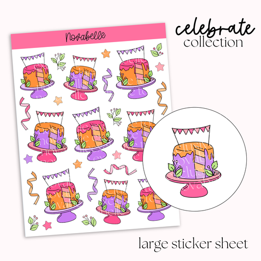 Cake Sticker Sheet
