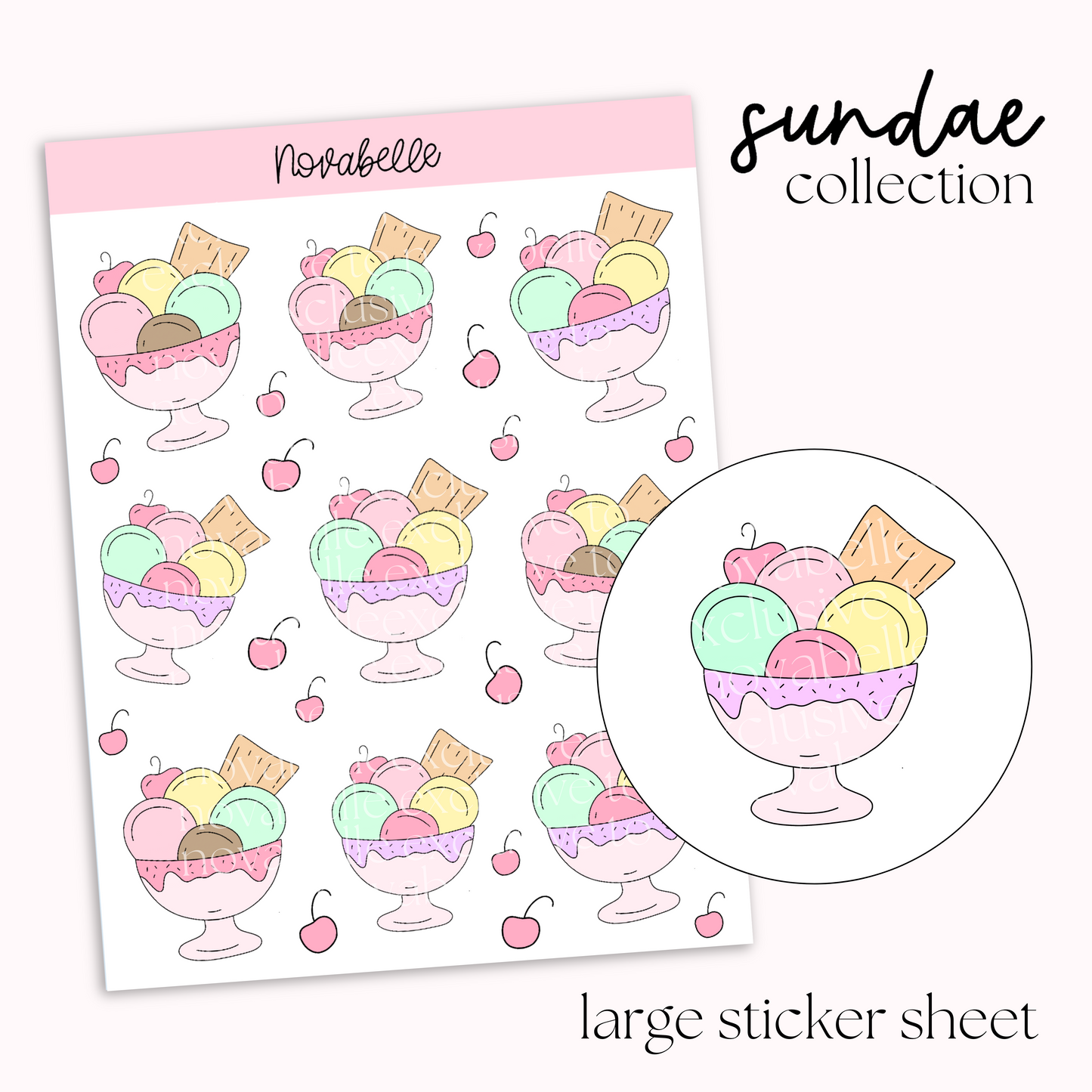 Sundae Sticker Sheet