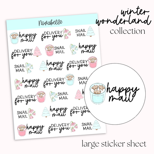 Happy Mail Scripts Sticker Sheet