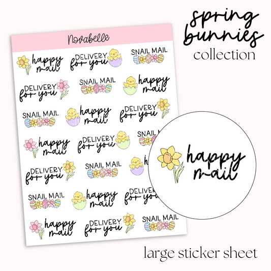 Happy Mail Scripts Sticker Sheet