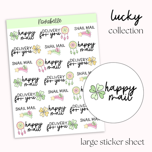Happy Mail Scripts Sticker Sheet