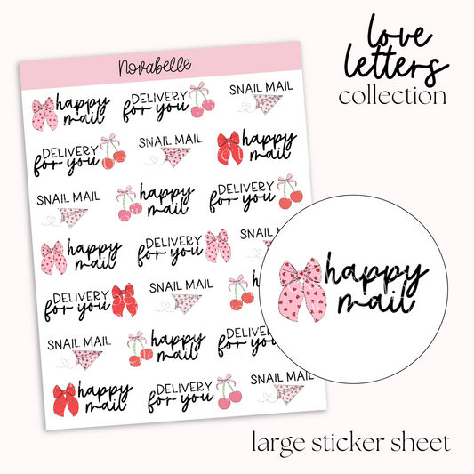 Happy Mail Scripts Sticker Sheet