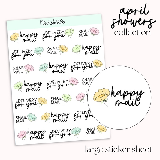 Happy Mail Scripts Sticker Sheet