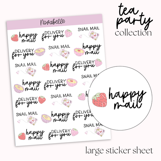 Happy Mail Script Sticker Sheet