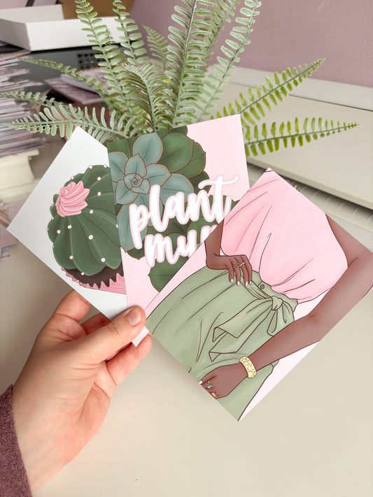 Plant Mum Mini Print Set (Double Sided)