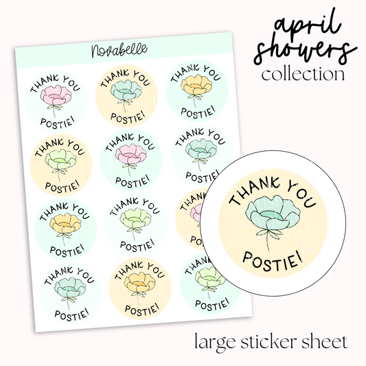 Thank You Postie Sticker Sheet
