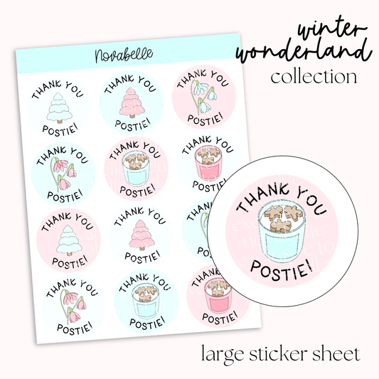 Thank You Postie Sticker Sheet