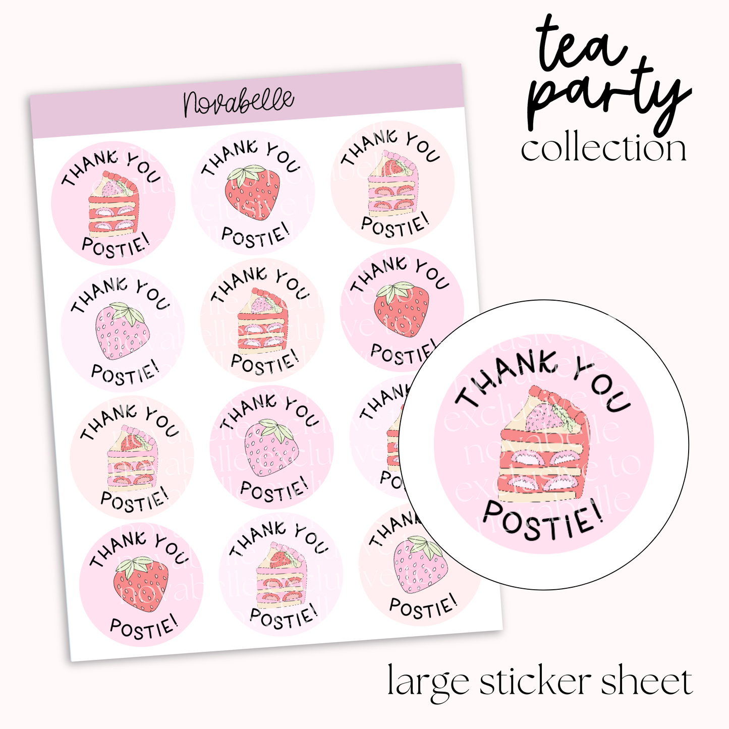 Thank You Postie Sticker Sheet
