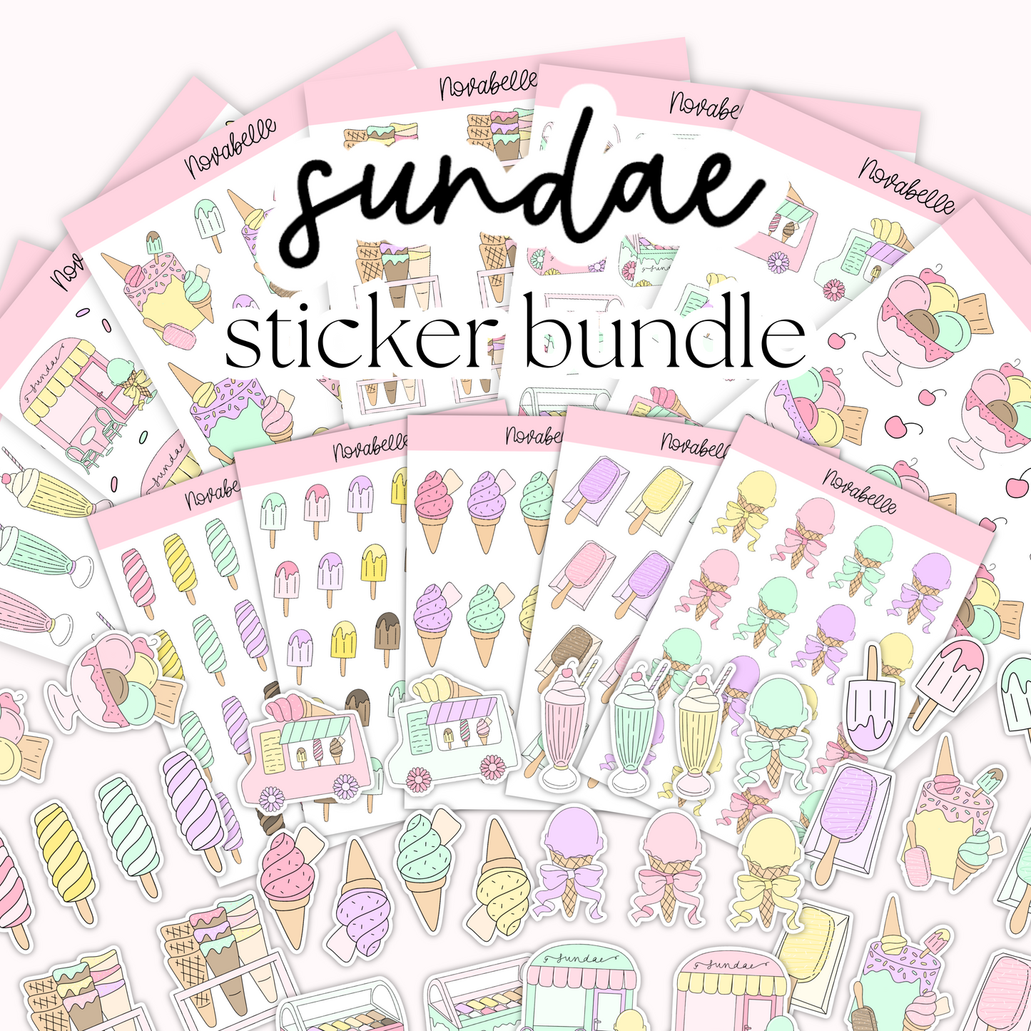 Sundae Sticker Set