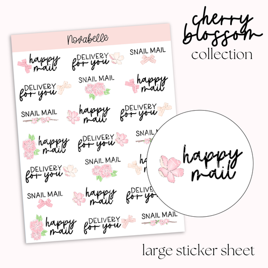 Happy Mail Script Sticker Sheet