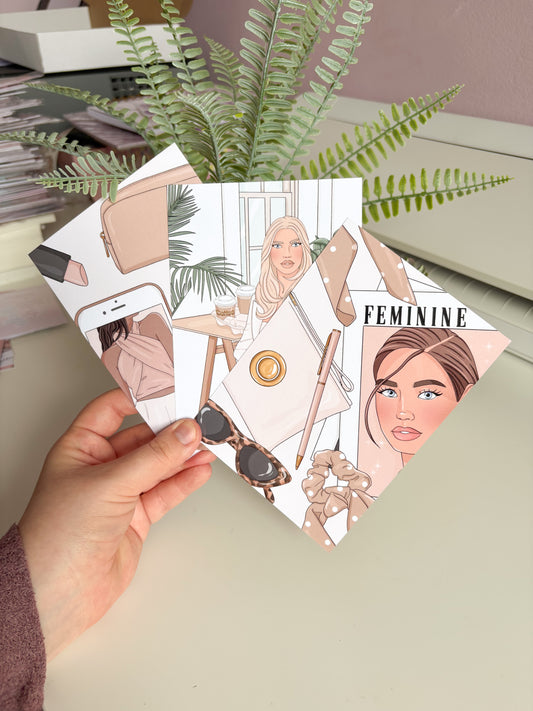 Morning Affirmations Mini Print Set (Double Sided)
