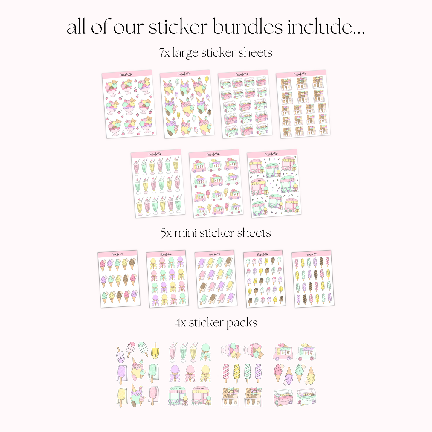 Sundae Sticker Set