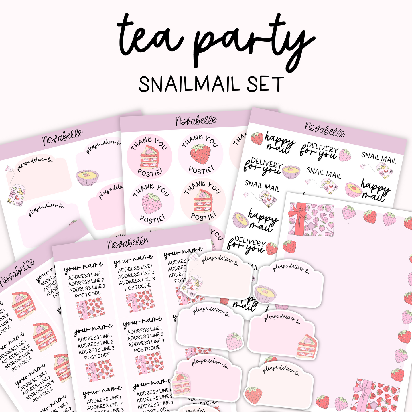 Tea Party Snailmail Set