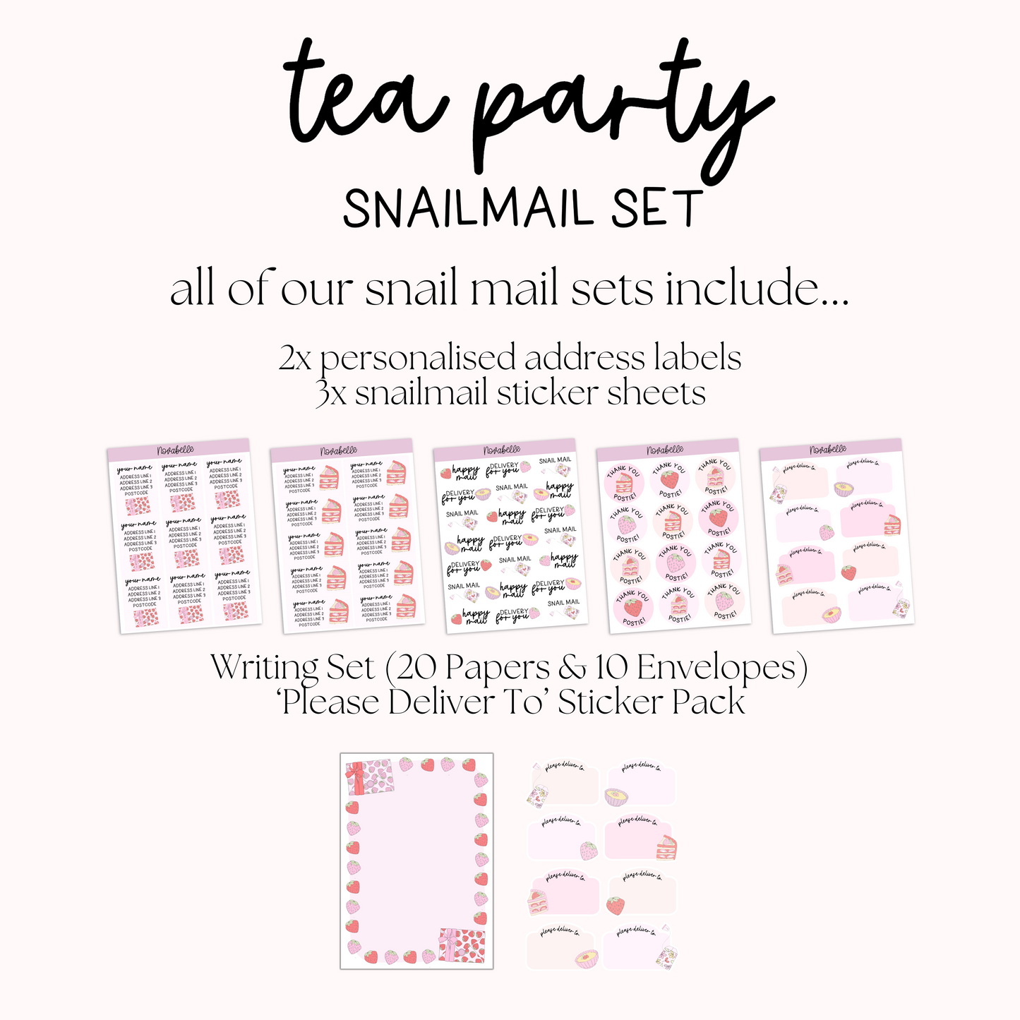 Tea Party Snailmail Set