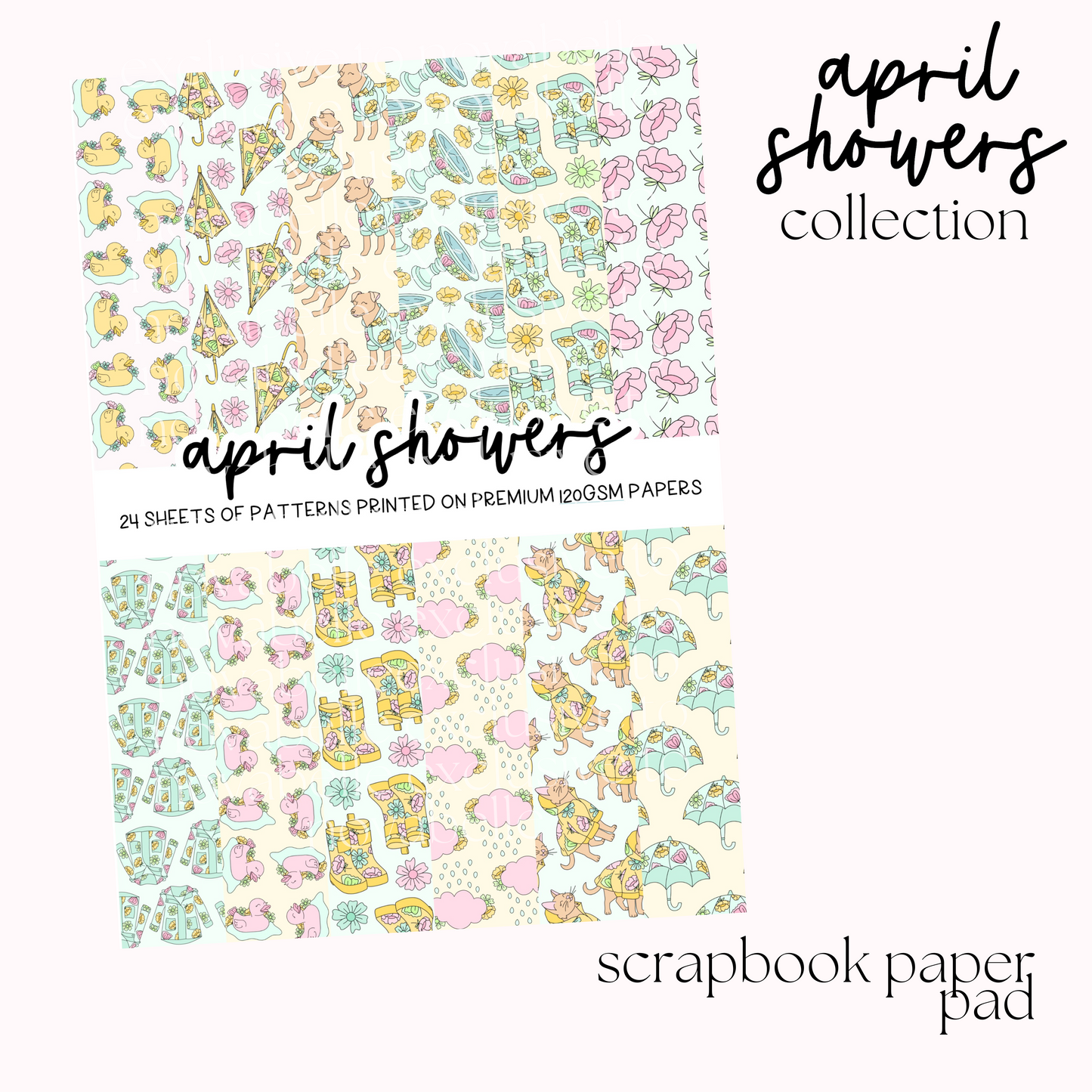 April Showers Scrapbook Paper Pad