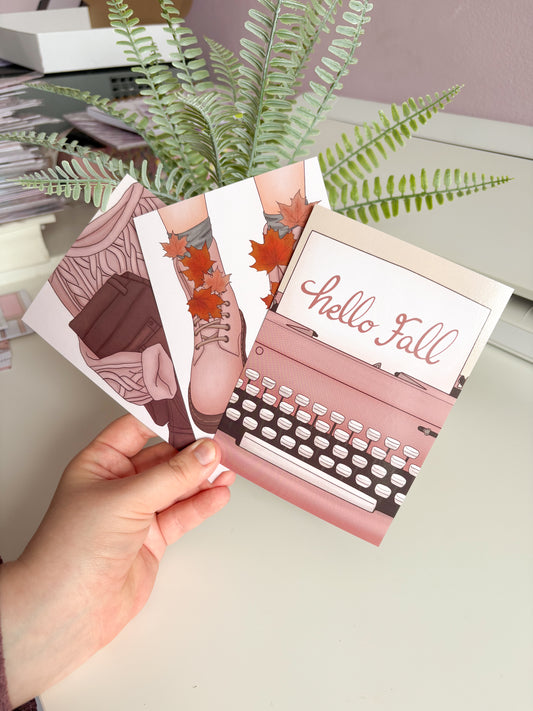 Hello Fall Mini Print Set (Double Sided)