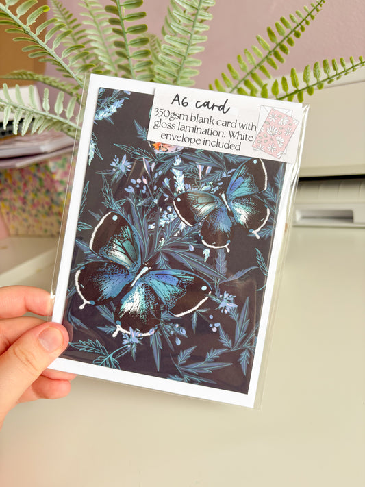 Butterflies Floral Card