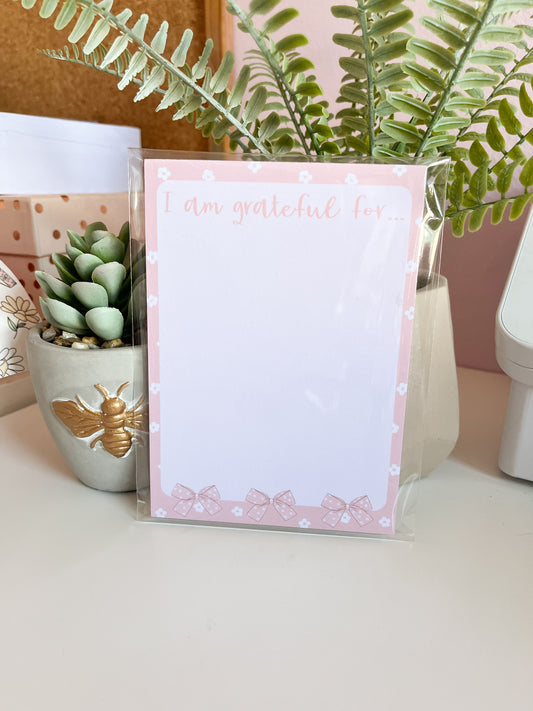 I Am Grateful For A6 Notepad