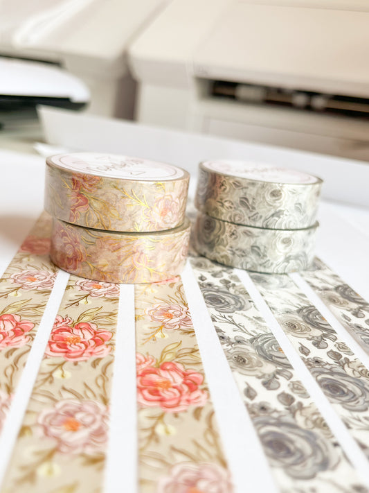Foil Floral Washi Tape Set